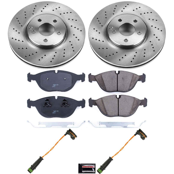 PowerStop OE Stock Replacement Low-Dust Ceramic Brake Pad and Rotor Kit