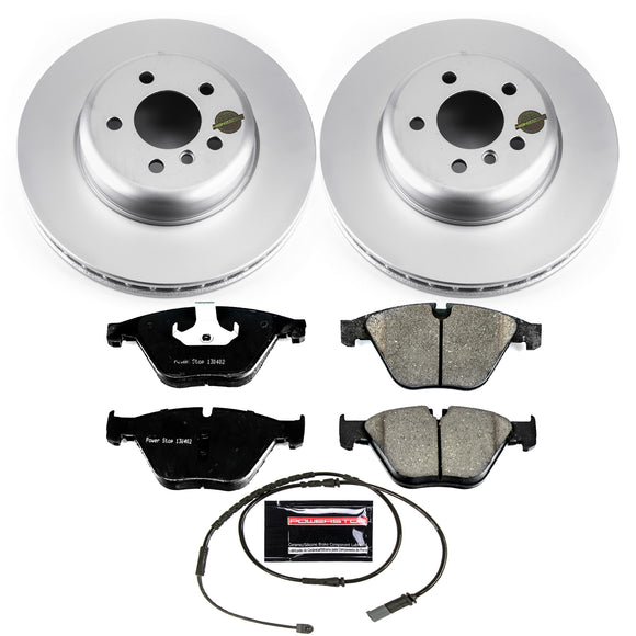 PowerStop Genuine Geomet Coated Rotor and Carbon-Fiber Ceramic Brake Pad Kit