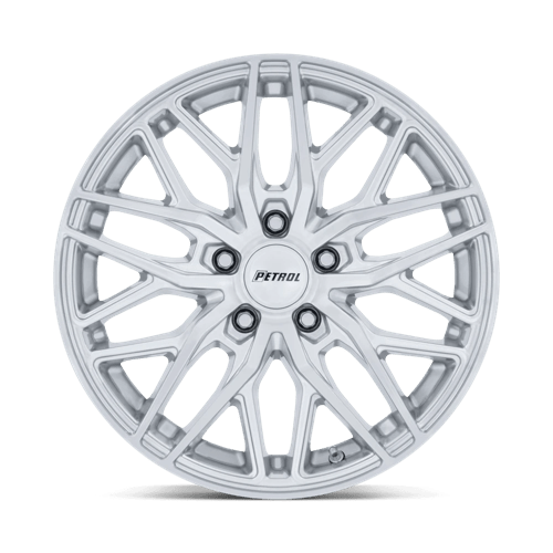 20x8.5 Petrol PE004 P3E Machined Brushed Gloss Silver 5x115 ET40 CB72.56 Wheel