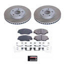 PowerStop Semi-Coated Rotor and Low-Dust Ceramic Brake Pad Kit