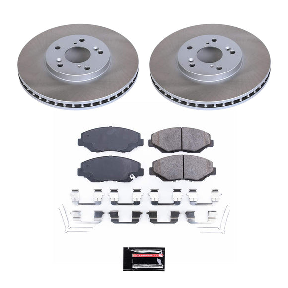 PowerStop Semi-Coated Rotor and Low-Dust Ceramic Brake Pad Kit