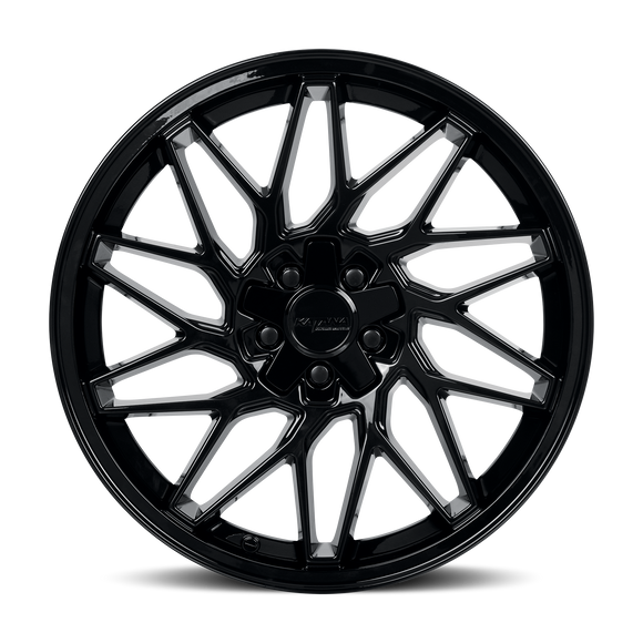 18x8 Katana KR09 Glossy Black Wheel 5x108 ET40 CB73.1