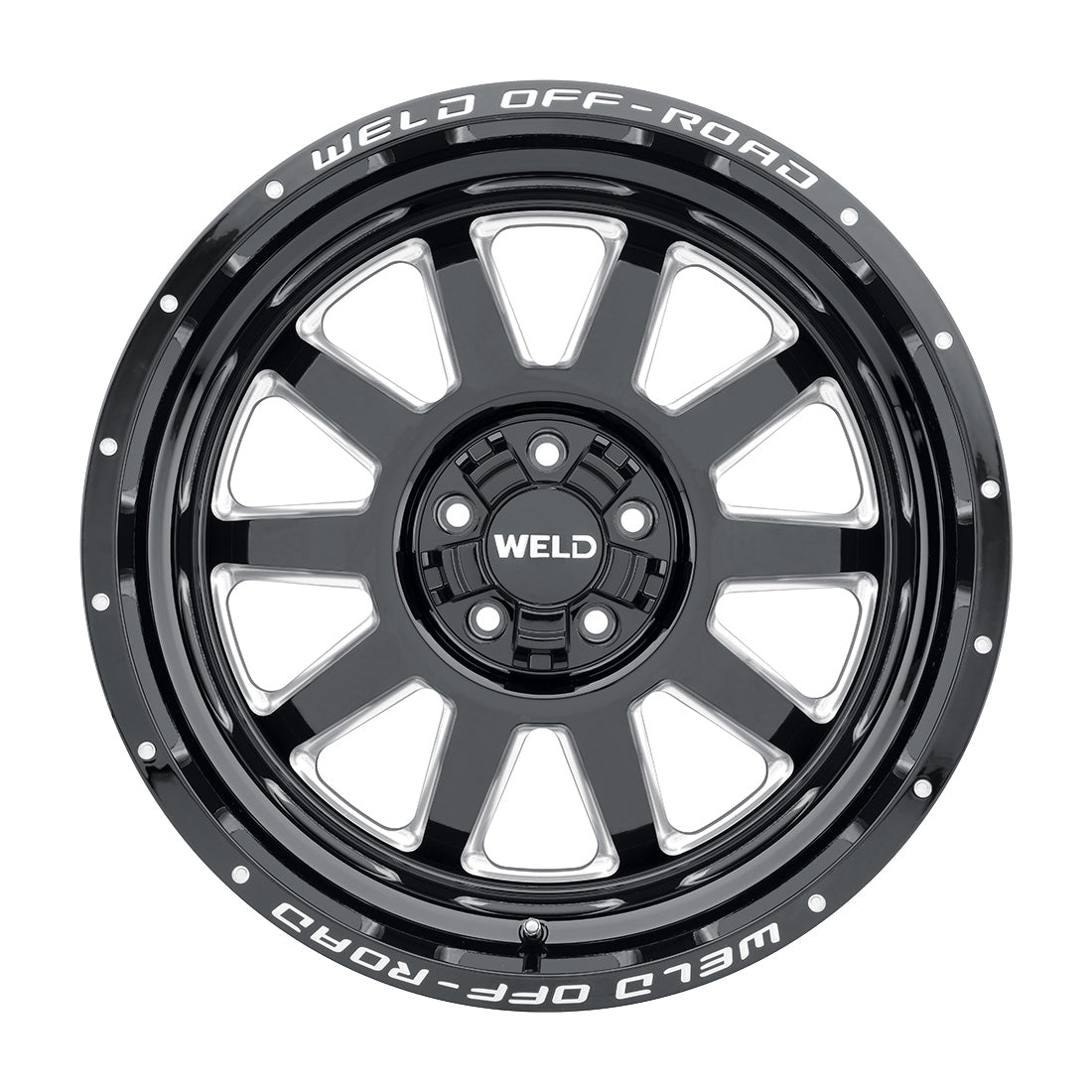 20x10 WELD Off-Road Stealth Black Mill 5x114.3 5x127 5x4.5 5x5 ET-18 Wheel - 0