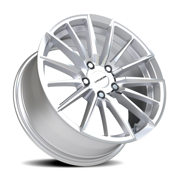 17x8 Vision 473 Axis Hyper Silver Machined 5x108 5x4.25 ET38 Wheel Rim