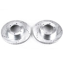PowerStop Evolution Drilled Slotted Rotors Pair Front For Toyota 4Runner