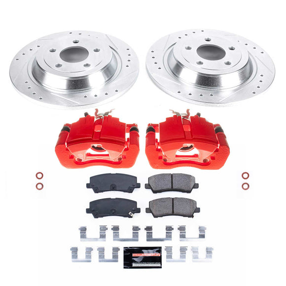 PowerStop Z23 Daily Driver Carbon-Fiber Ceramic Pads Drilled & Slotted Rotor & C