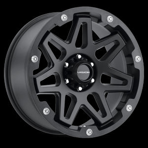 17x9 Vision 416 Se7En Black Milled Spoke 8x165.1 8x6.5 ET-12 Wheel Rim