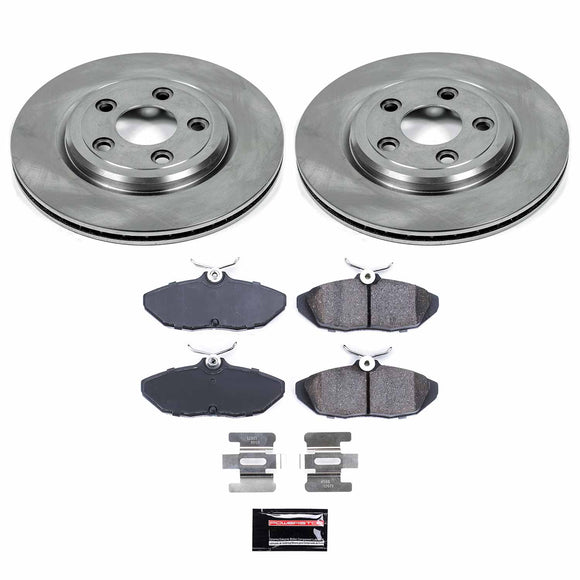 PowerStop OE Stock Replacement Low-Dust Ceramic Brake Pad and Rotor Kit