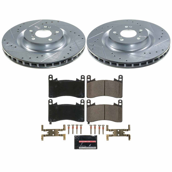 PowerStop Z23 Daily Driver Carbon-Fiber Ceramic Brake Pad and Drilled & Slotted