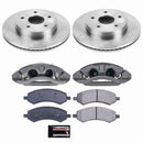 PowerStop OE Stock Replacement Low-Dust Ceramic Brake Pad, Rotor and Caliper Kit