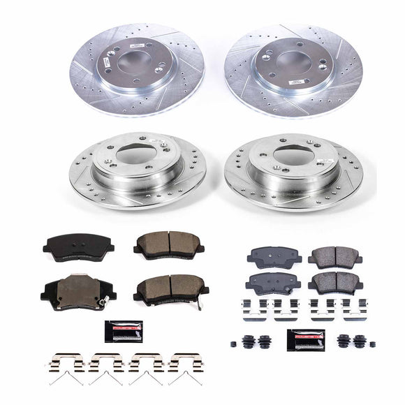 PowerStop Z23 Daily Driver Carbon-Fiber Ceramic Brake Pad and Drilled & Slotted