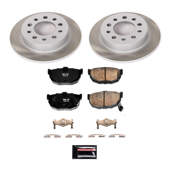 PowerStop Semi-Coated Rotor and Low-Dust Ceramic Brake Pad Kit