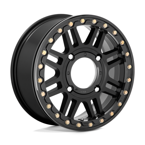 15X10 KMC ATV KS250 Cage Beadlock S-BLK BLK-RING 4X137 ET0 wheel/rim
