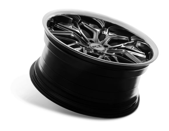 20x9.5 XXR 586 Chromium Black Chrome Lip Wheel 5x120 ET35 CB73.1