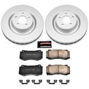 PowerStop Genuine Geomet Coated Rotor and Low-Dust Ceramic Brake Pad Kit