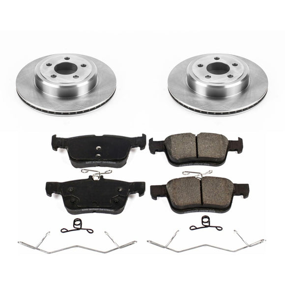 PowerStop OE Stock Replacement Low-Dust Ceramic Brake Pad and Rotor Kit