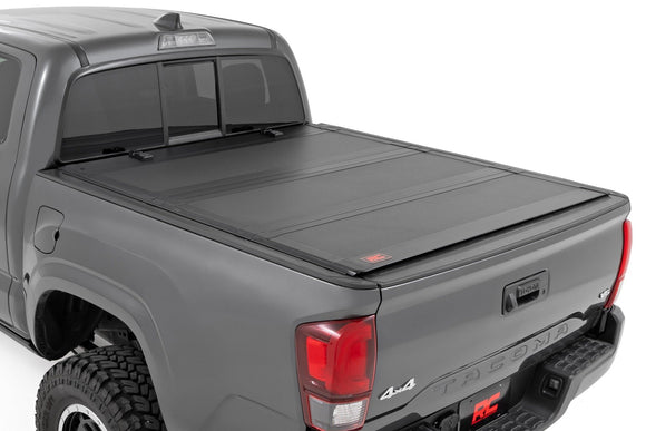 Rough Country Hard Tri-Fold Flip Up Bed Cover For 6' Bed Toyota Tacoma 2005-15