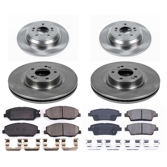 PowerStop OE Stock Replacement Low-Dust Ceramic Brake Pad and Rotor Kit