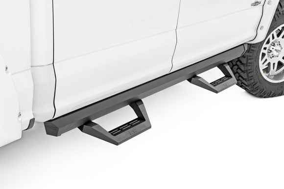 Rough Country SRX2 Adj Aluminum Step Crew Cab For Ford F-150 Super Duty 15-23