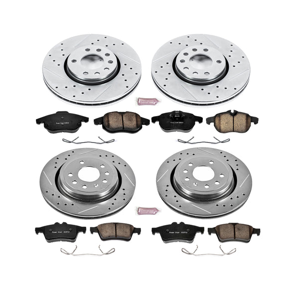 PowerStop Z23 Daily Driver Carbon-Fiber Ceramic Brake Pad and Drilled & Slotted