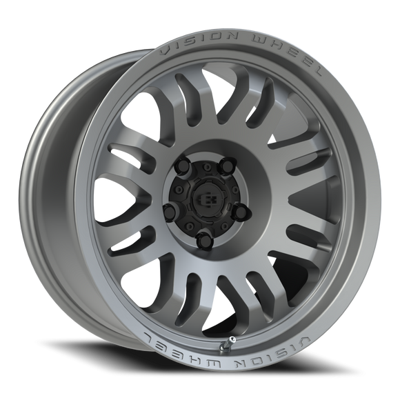 18x9.5 Vision 409 Inferno Satin Grey 5x5 (5x127) ET-18 wheel/rim