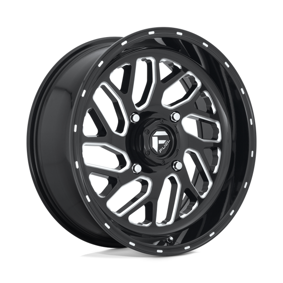 18X7 Fuel UTV D581 Triton Gloss Black Milled 4X156 ET13 wheel/rim