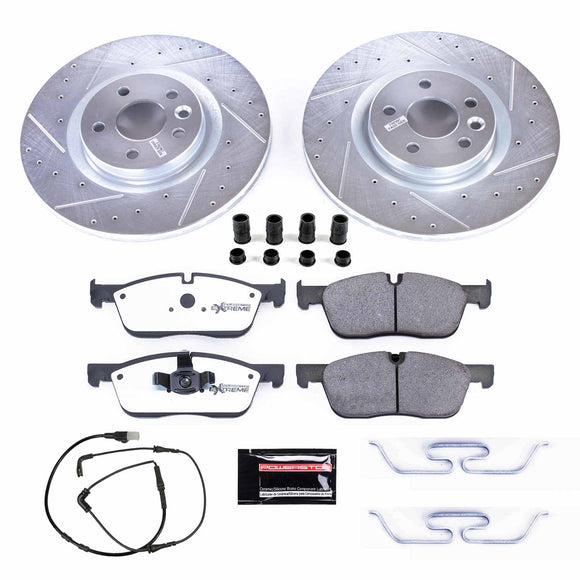 PowerStop Z36 Carbon-Fiber Ceramic Brake Pad with Drilled and Slotted Rotor Kit