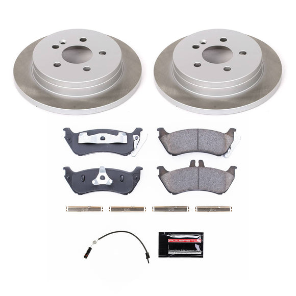 PowerStop Semi-Coated Rotor and Low-Dust Ceramic Brake Pad Kit