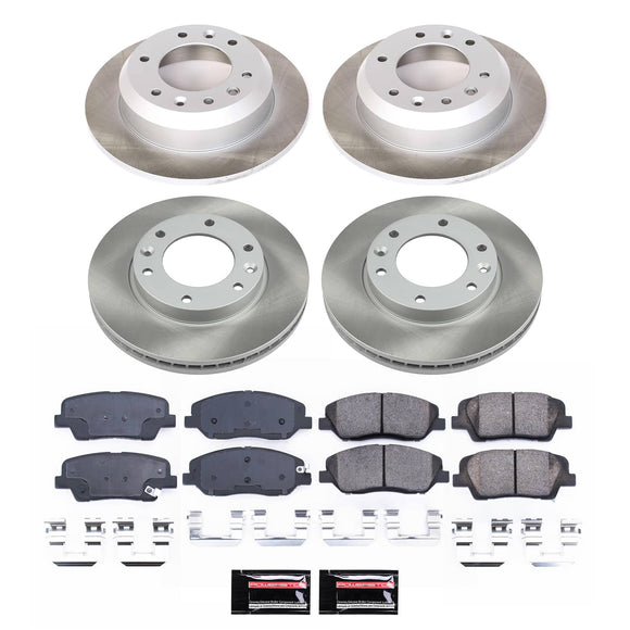 PowerStop Semi-Coated Rotor and Low-Dust Ceramic Brake Pad Kit