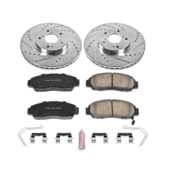 PowerStop Z23 Daily Driver Carbon-Fiber Ceramic Brake Pad and Drilled & Slotted