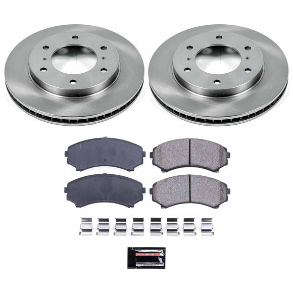 PowerStop OE Stock Replacement Low-Dust Ceramic Brake Pad and Rotor Kit