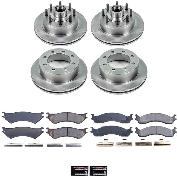 PowerStop OE Stock Replacement Low-Dust Ceramic Brake Pad and Rotor Kit