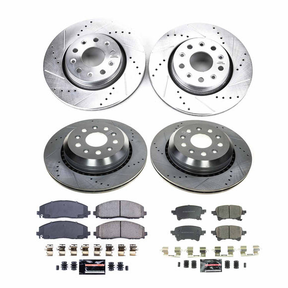 PowerStop Z23 Daily Driver Carbon-Fiber Ceramic Brake Pad and Drilled & Slotted