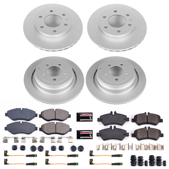 PowerStop Genuine Geomet Coated Rotor and Carbon-Fiber Ceramic Brake Pad Kit