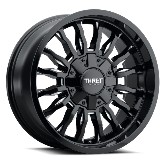 20x9 Thret Offroad Gamma-808 Gloss Black/Milled Wheel 6x135 ET0 CB106.1