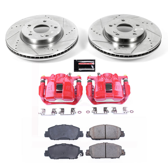 PowerStop Z23 Daily Driver Carbon-Fiber Ceramic Pads Drilled & Slotted Rotor & C