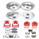 PowerStop Z26 Street Performance Ceramic Brake Pad, Drilled Slotted Rotor, and C