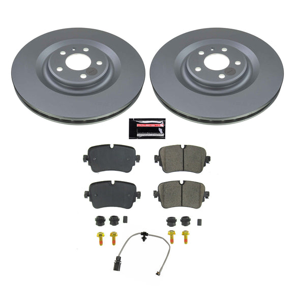 PowerStop Genuine Geomet Coated Rotor and Carbon-Fiber Ceramic Brake Pad Kit