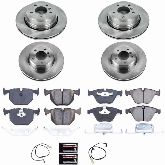 PowerStop OE Stock Replacement Low-Dust Ceramic Brake Pad and Rotor Kit