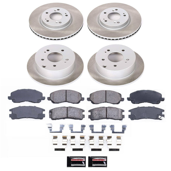 PowerStop Semi-Coated Rotor and Low-Dust Ceramic Brake Pad Kit