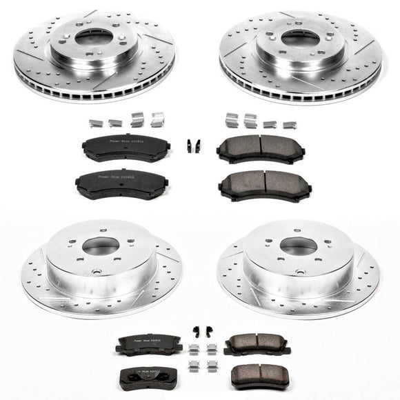 PowerStop Z23 Daily Driver Carbon-Fiber Ceramic Brake Pad and Drilled & Slotted