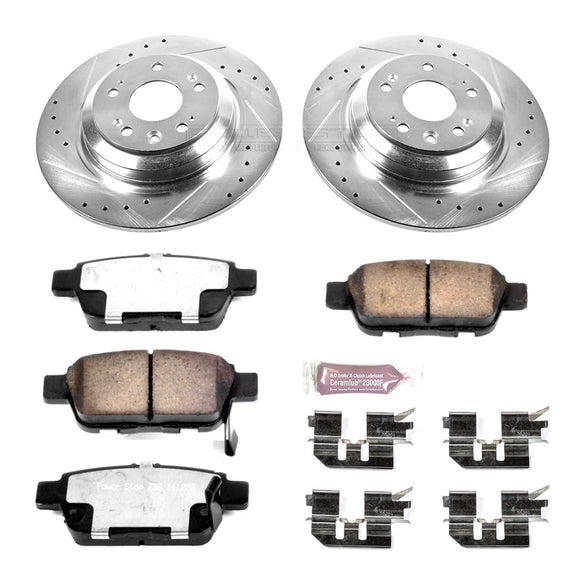 PowerStop Z36 Carbon-Fiber Ceramic Brake Pad with Drilled and Slotted Rotor Kit