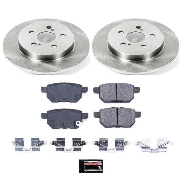 PowerStop OE Stock Replacement Low-Dust Ceramic Brake Pad and Rotor Kit