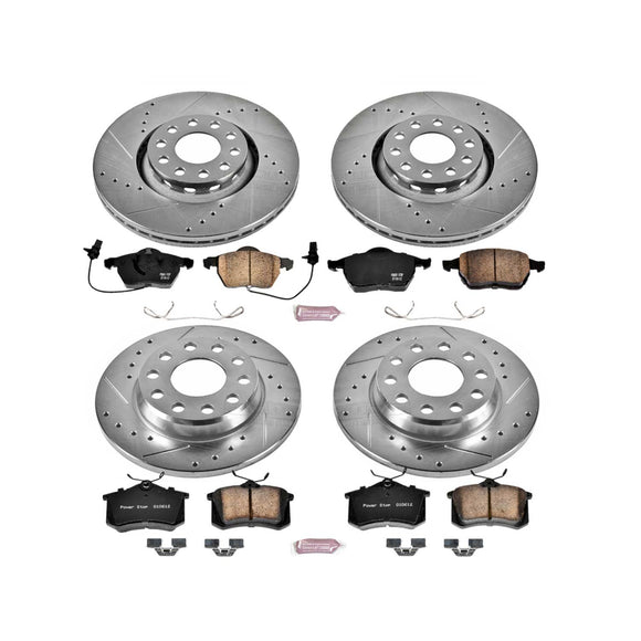 PowerStop Z23 Daily Driver Carbon-Fiber Ceramic Brake Pad and Drilled & Slotted