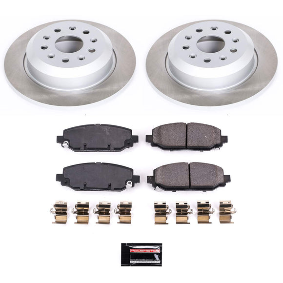 PowerStop Semi-Coated Rotor and Low-Dust Ceramic Brake Pad Kit