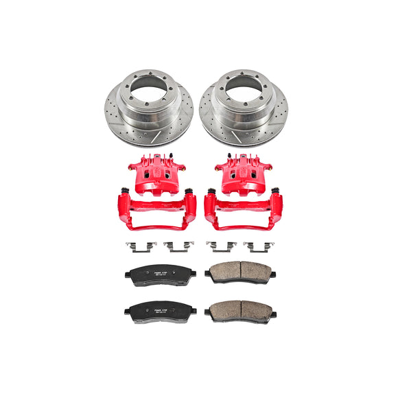 PowerStop Z23 Daily Driver Carbon-Fiber Ceramic Pads Drilled & Slotted Rotor & C