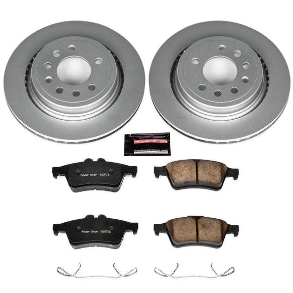 PowerStop Genuine Geomet Coated Rotor and Carbon-Fiber Ceramic Brake Pad Kit