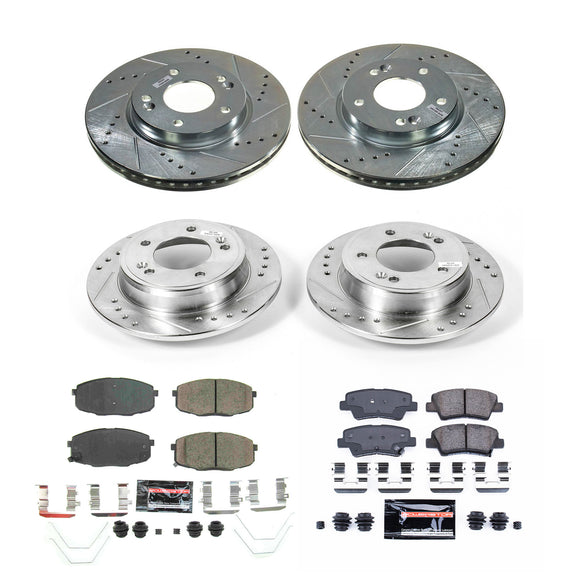 PowerStop Z23 Daily Driver Carbon-Fiber Ceramic Brake Pad and Drilled & Slotted