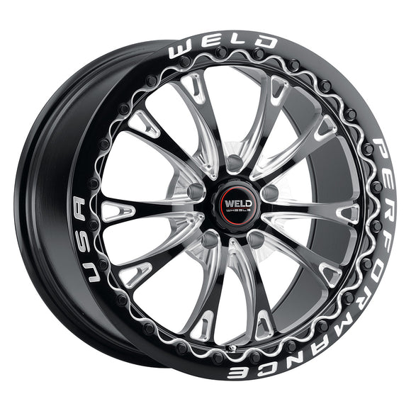 18x10.5 WELD Performance Belmont Beadlock Black Milled 5x120.65 ET65 Wheel Rim