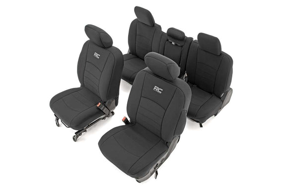Rough Country Seat Covers Front and Rear Bucket Seats For Ram 1500 19-23